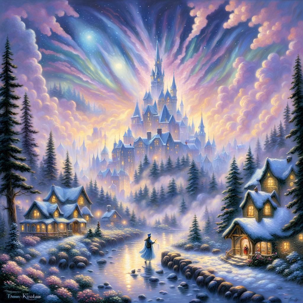 Ethereal Elf Archer in a Misty Fantasy Landscape