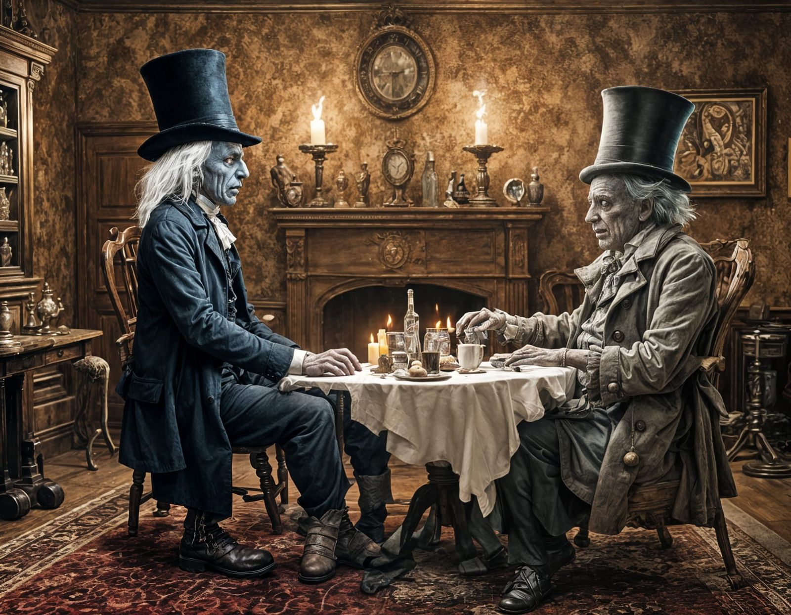 Jacob Marley's Ghost Confronts Ebenezer Scrooge in a Hauntin...