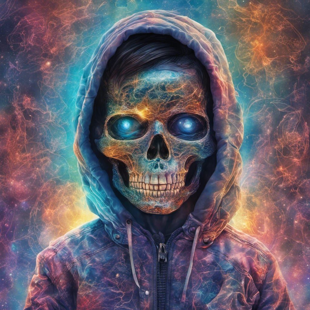 Astral Cosmic Boy in Advanced Tech Setting