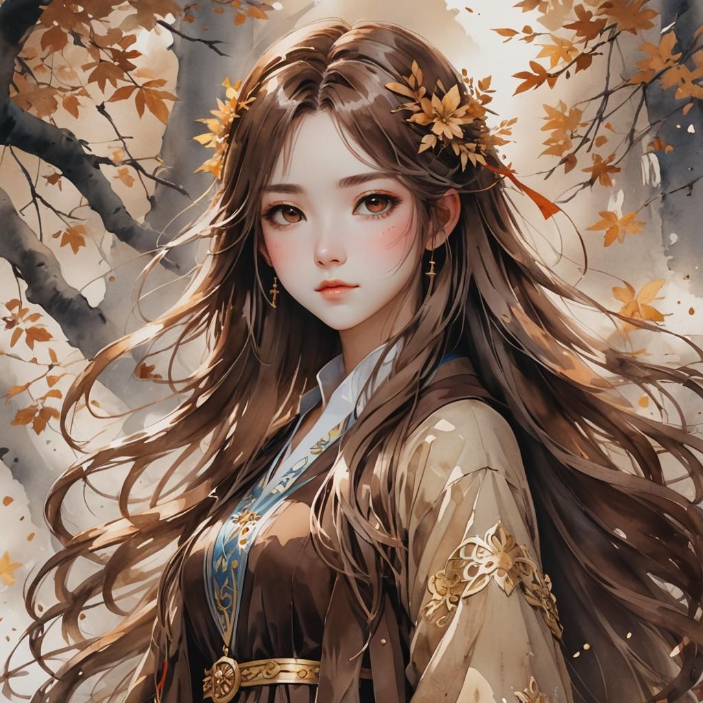 Anime Watercolor of Divine Spirit of Reliability