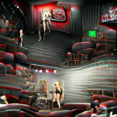 Comedy Store Concept Art in 8K Filmic Style
