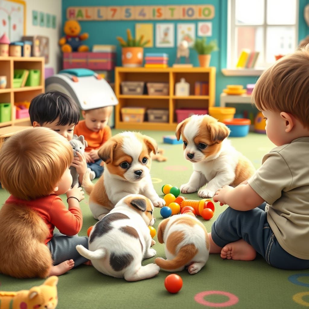 Playful Preschool Adventures in Whimsical Illustration