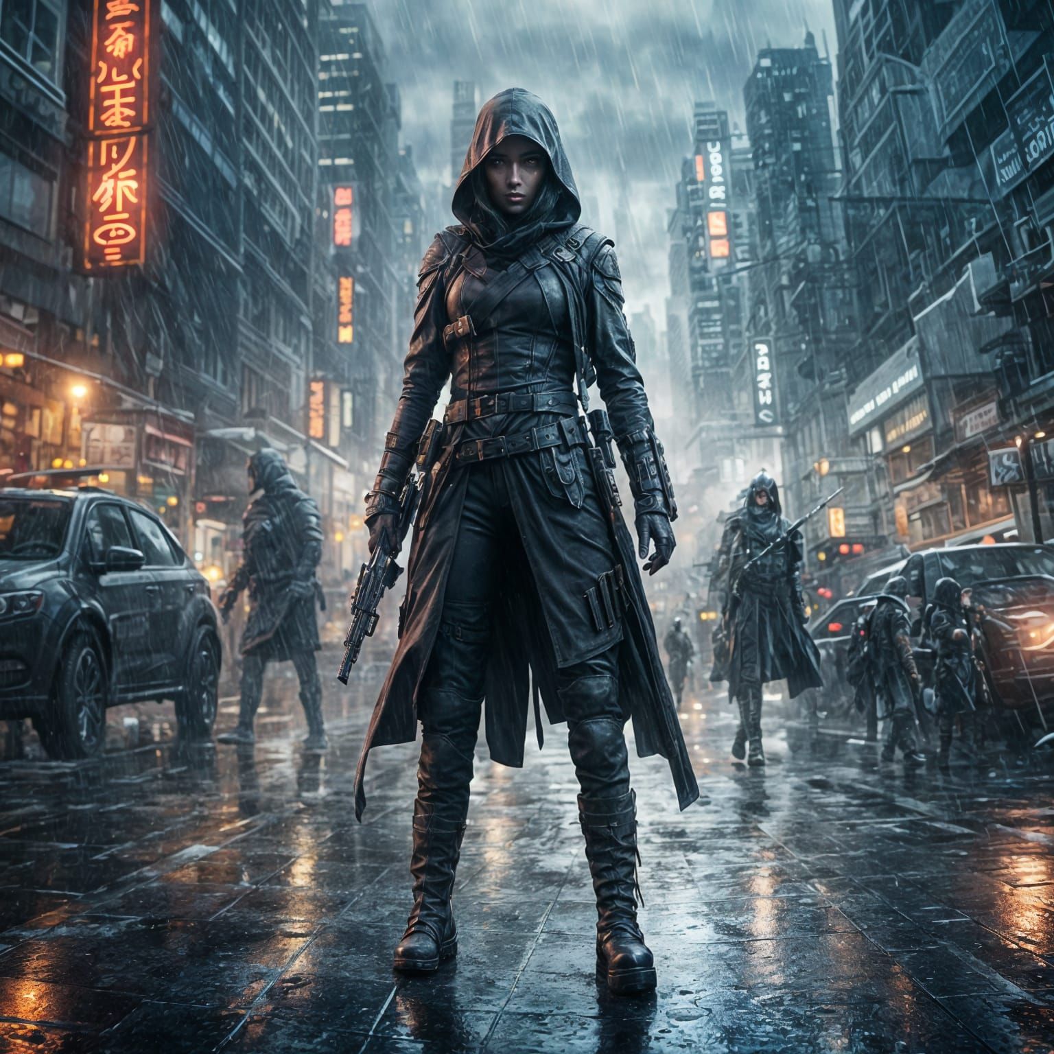 Epic Cyberpunk Cityscape at Night