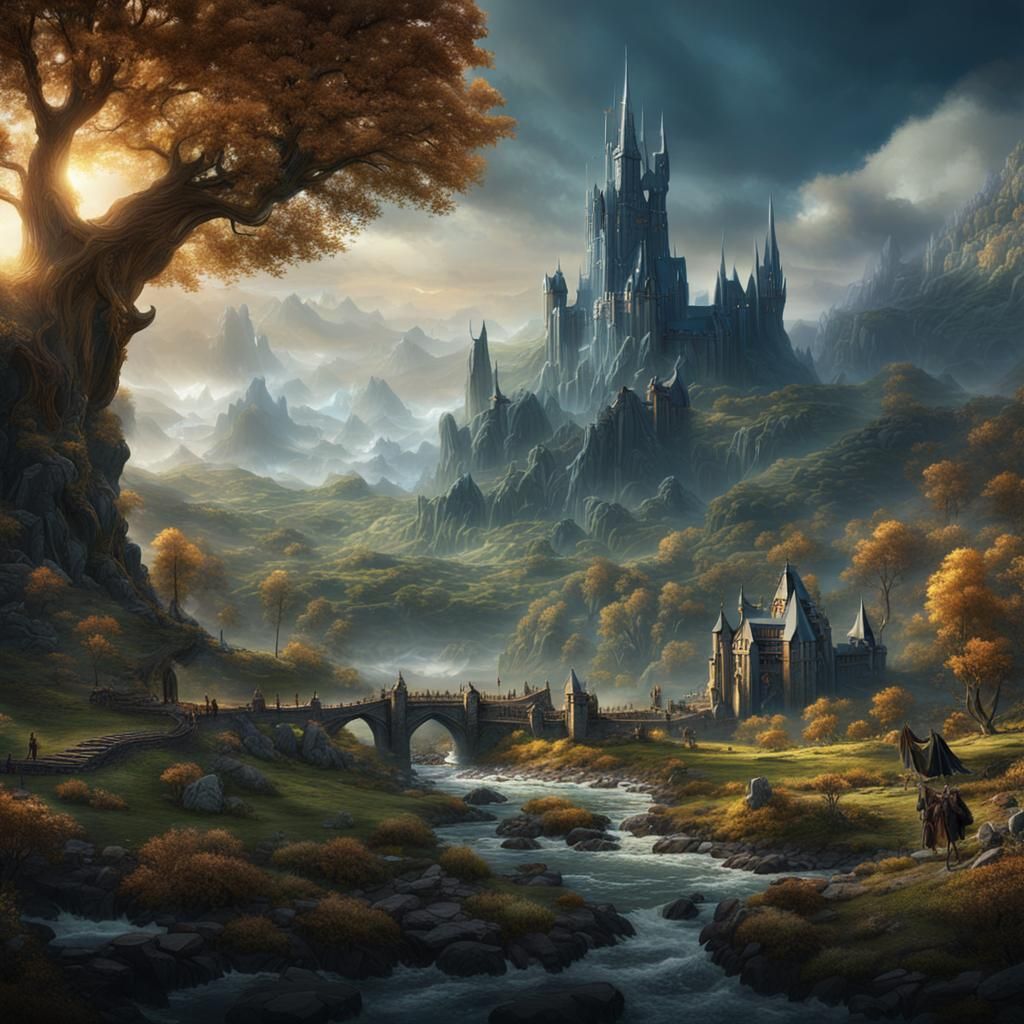 Lord of the Rings Matte Painting in 8K