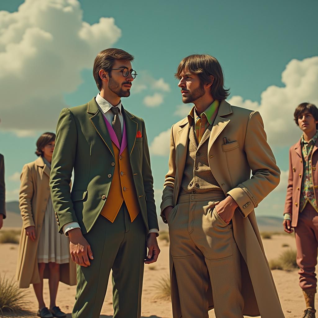 Hyperrealistic Waiting for Godot Scene as Matte Painting