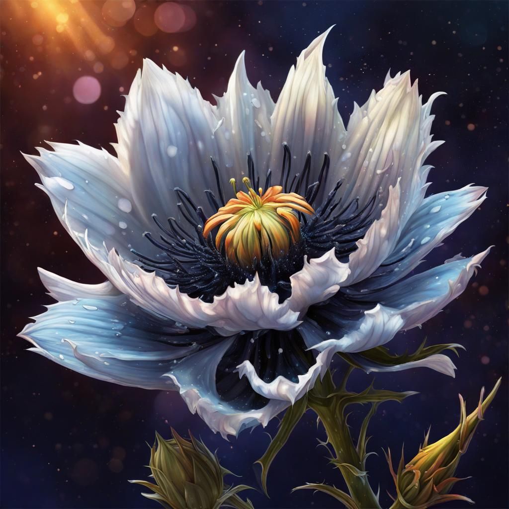 Queen of the Night Flower in Hyperrealistic Detail