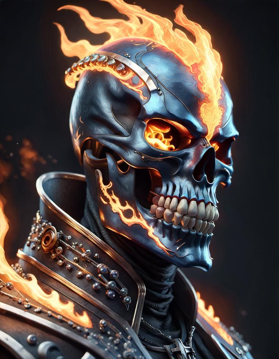 Egyptian God Ghost Rider Portrait
