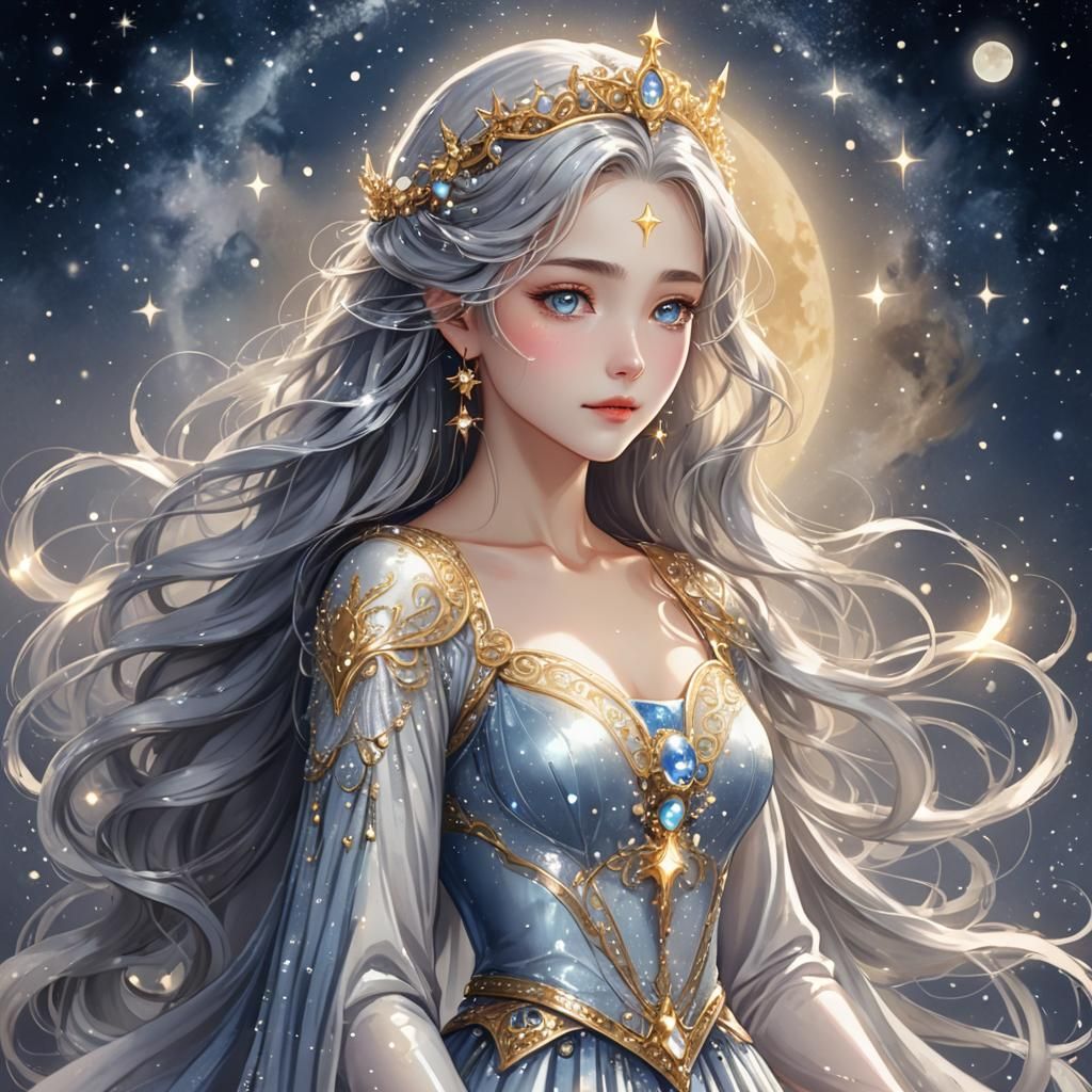 Radiant Mother Luna: Stunning 3D Anime Art