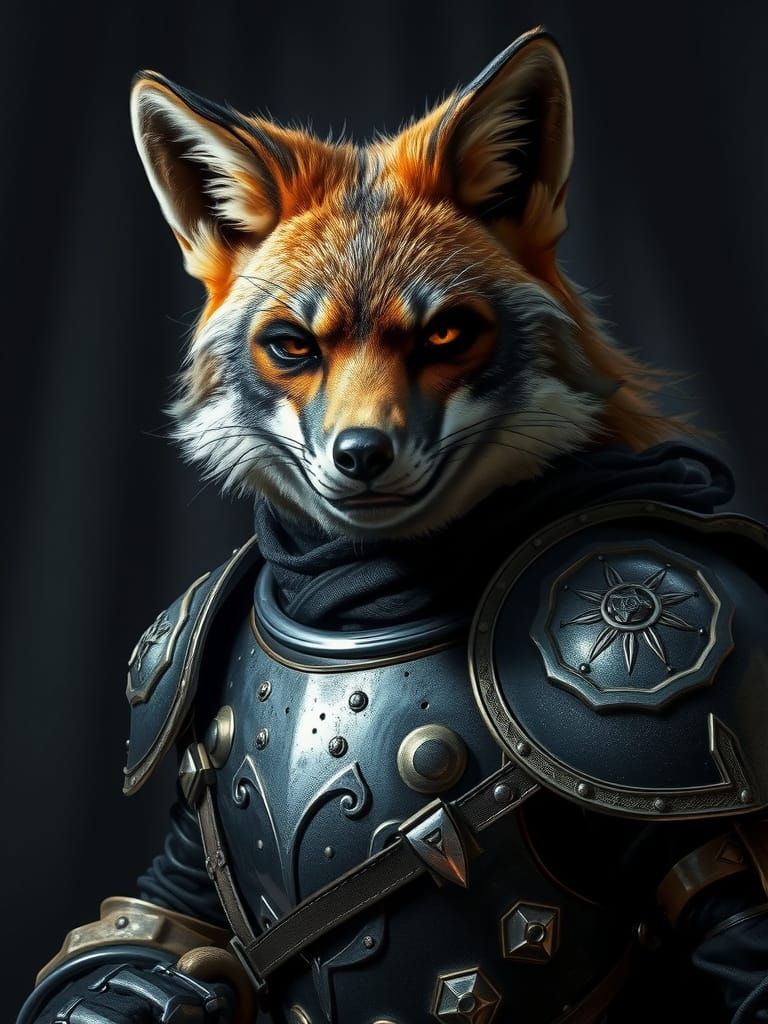 Reynard the Fox in Detailed Armor, Cinematic Lighting