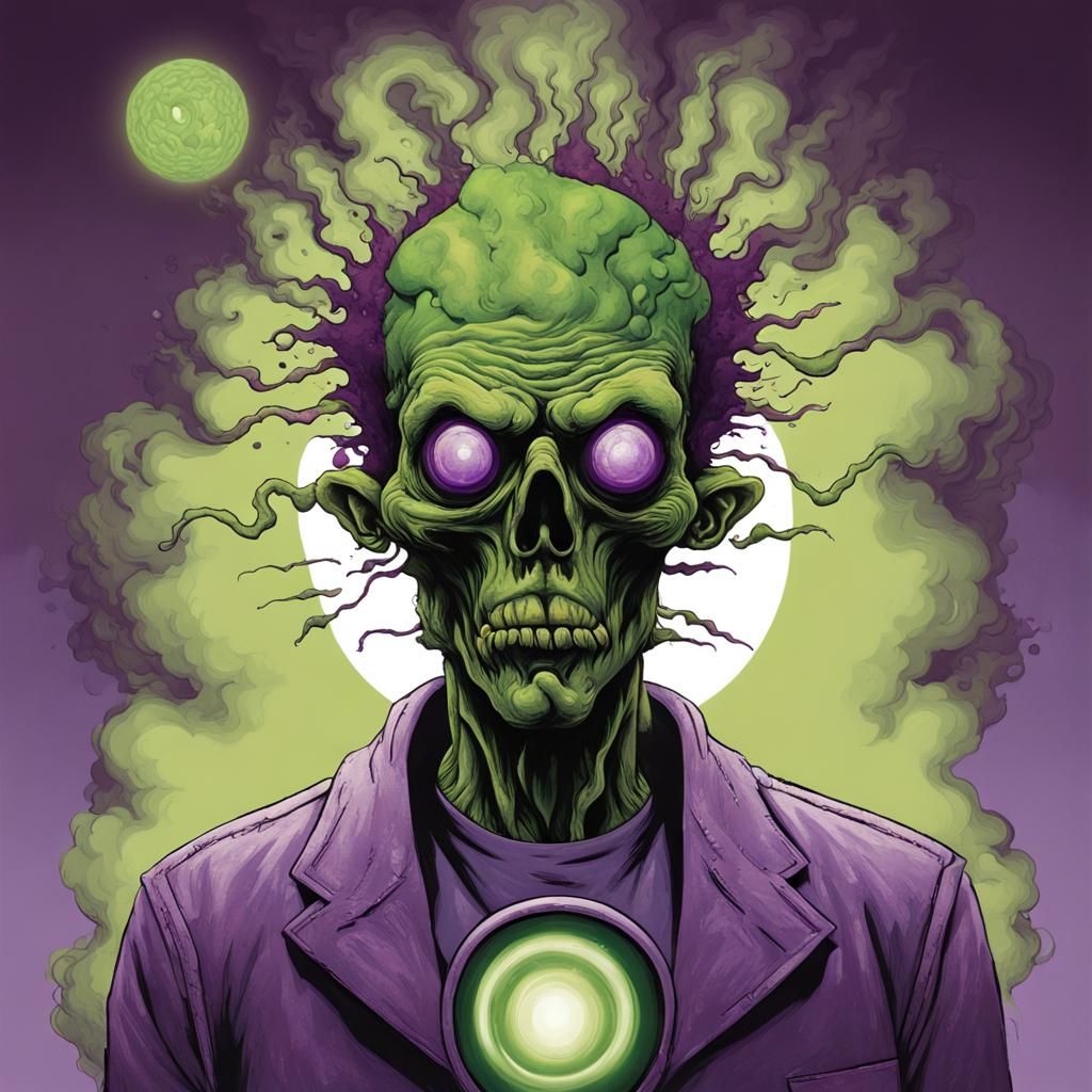 Gas Mask Man in Nuclear Wasteland, Sinister Art