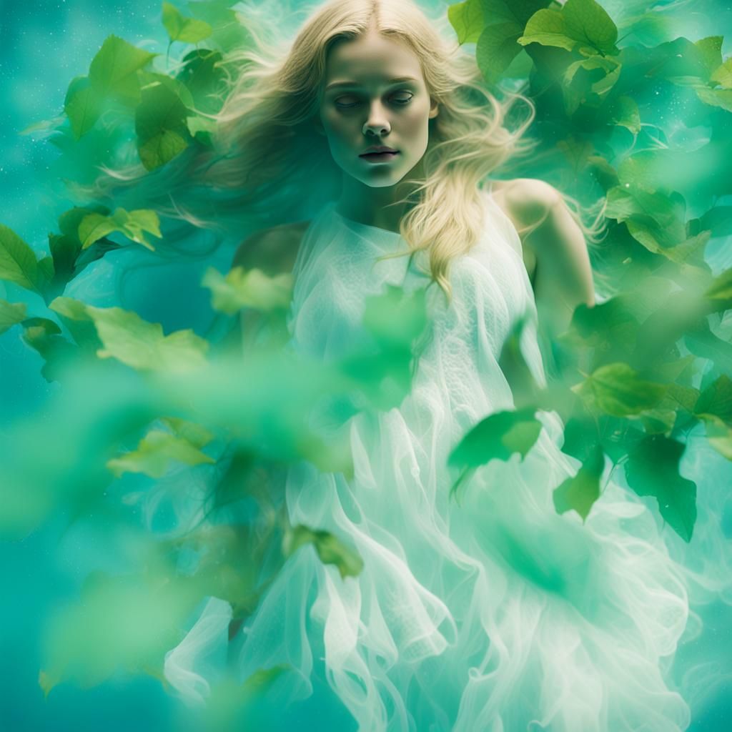 Ethereal Lady in Lake Cinematic Still