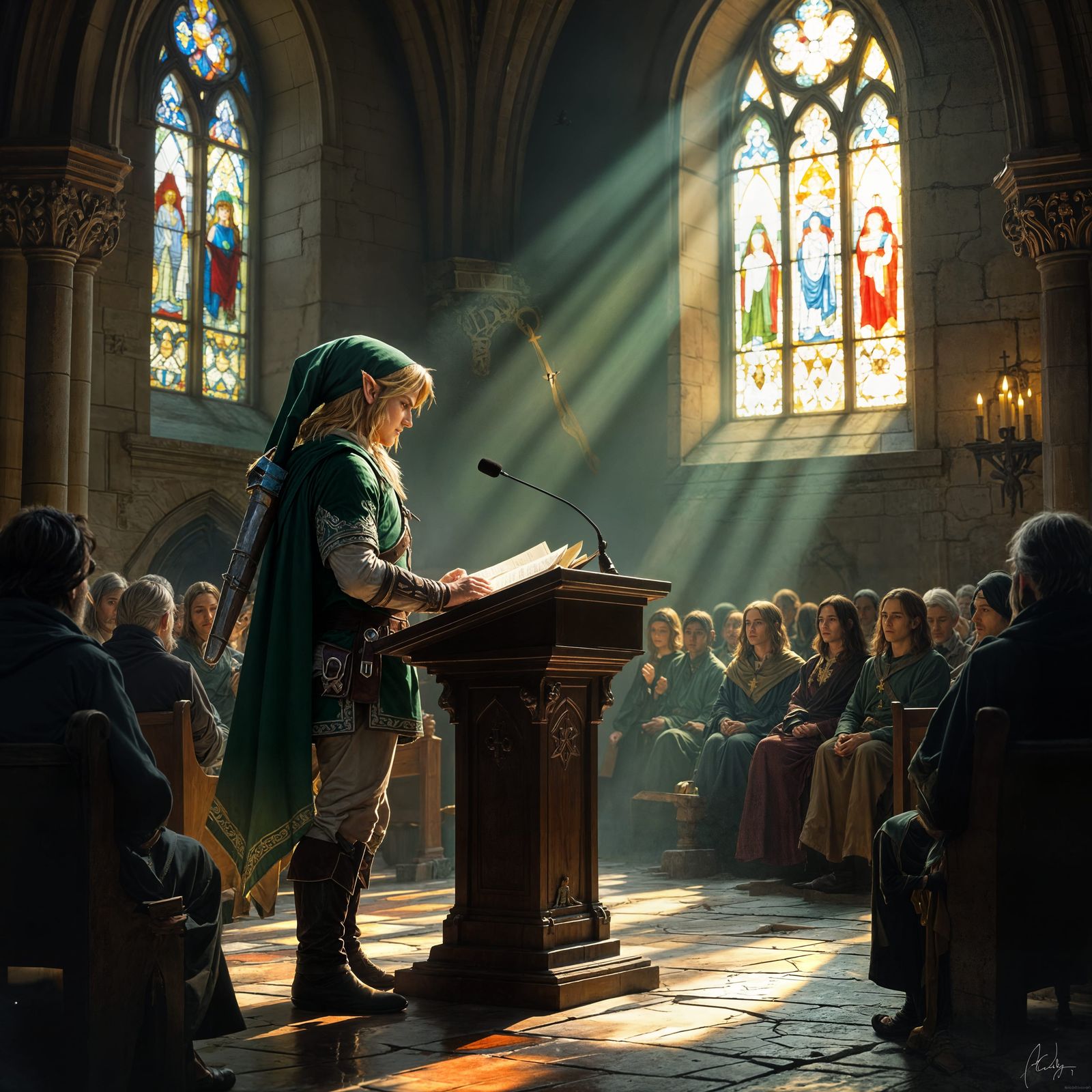 Link Shares Travel Message in Ancient Christian Church