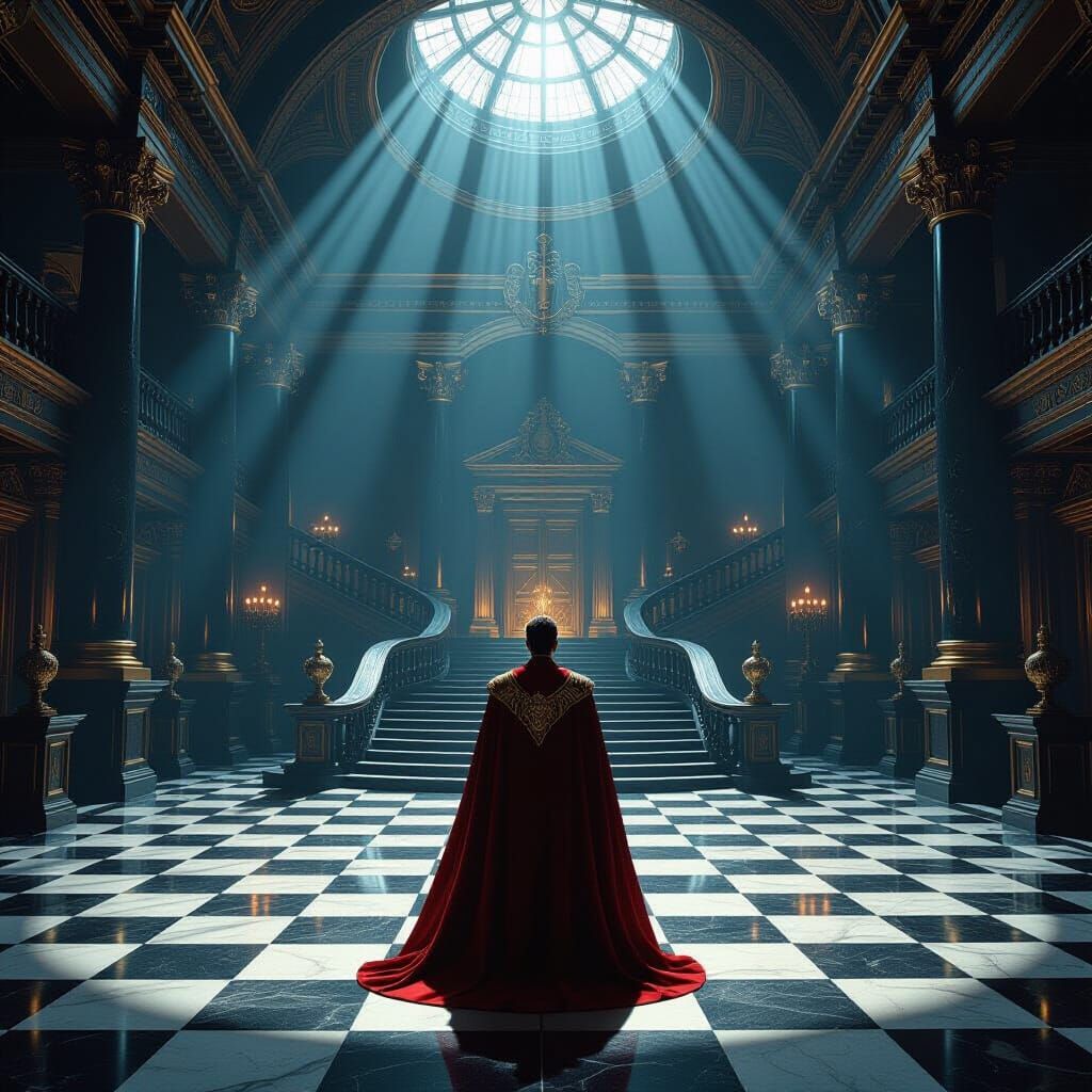 Epic Cinematic Matte Painting of Strategic Triumph