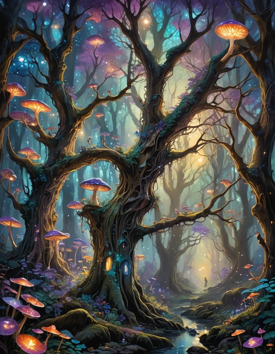 Ethereal Faeries Dance in Luminous Fae Forest