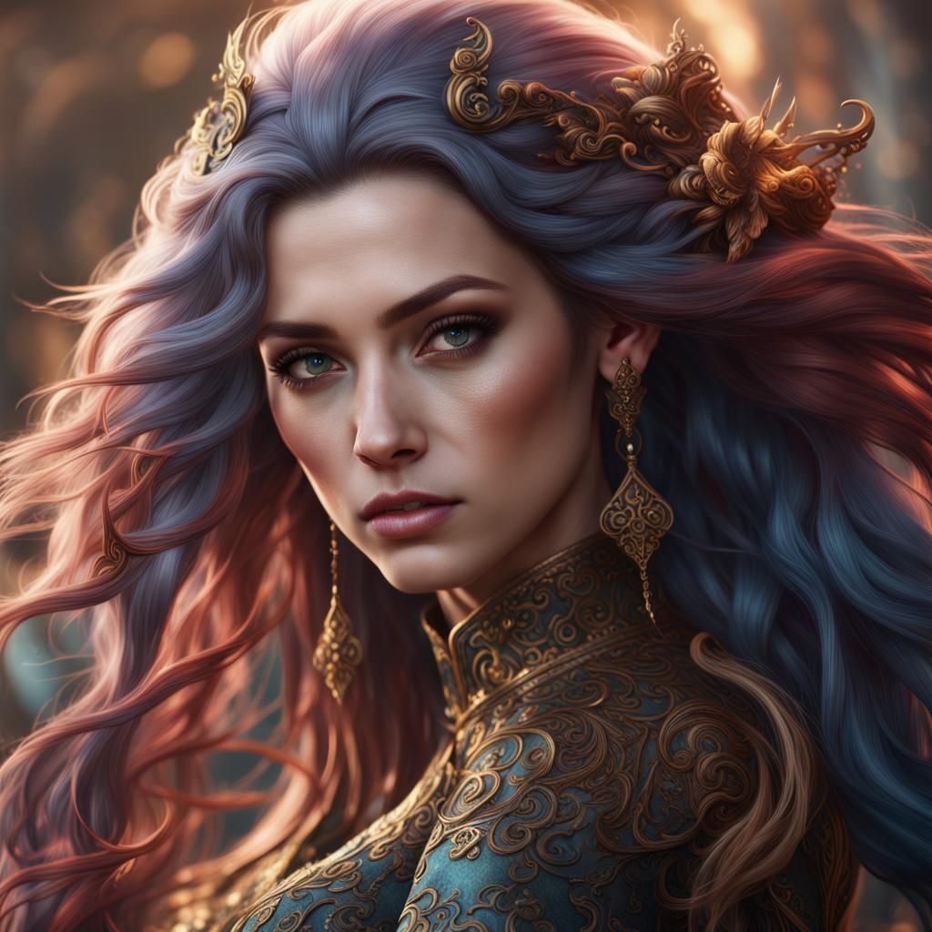 Detailed Matte Painting of Gorgeous Hair in 8K