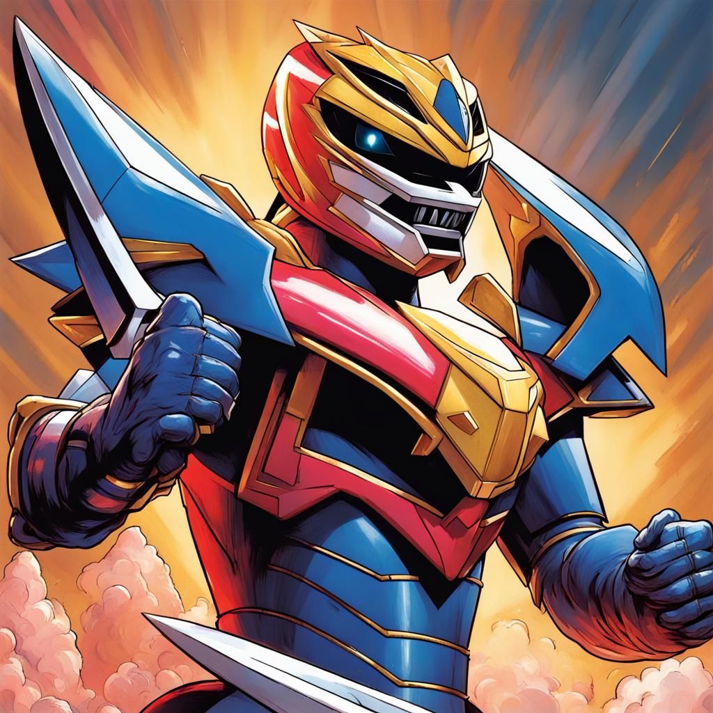 Power Ranger Megazord Comic Book Art