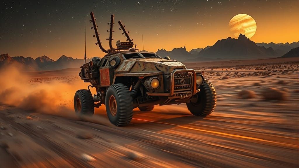 Mad Max-Inspired Post-Apocalyptic Armored Vehicle Rides Thro...