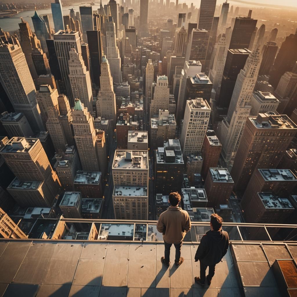 New York Cityscape at Golden Hour