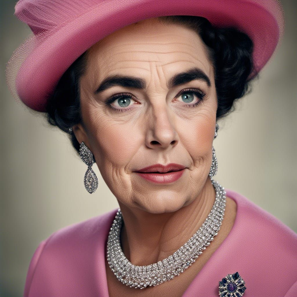 Elegant Portrait of Queen Elizabeth Taylor