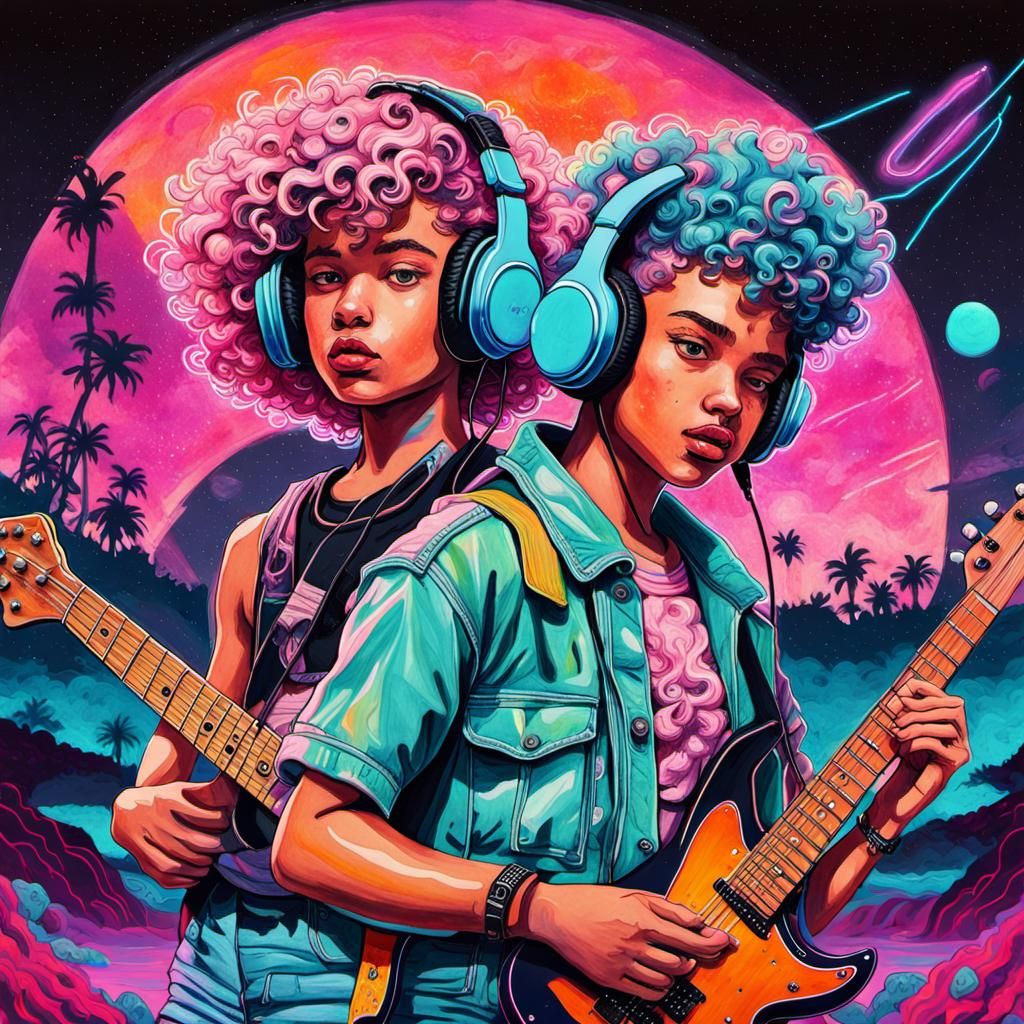 inspired by 80s album cover art