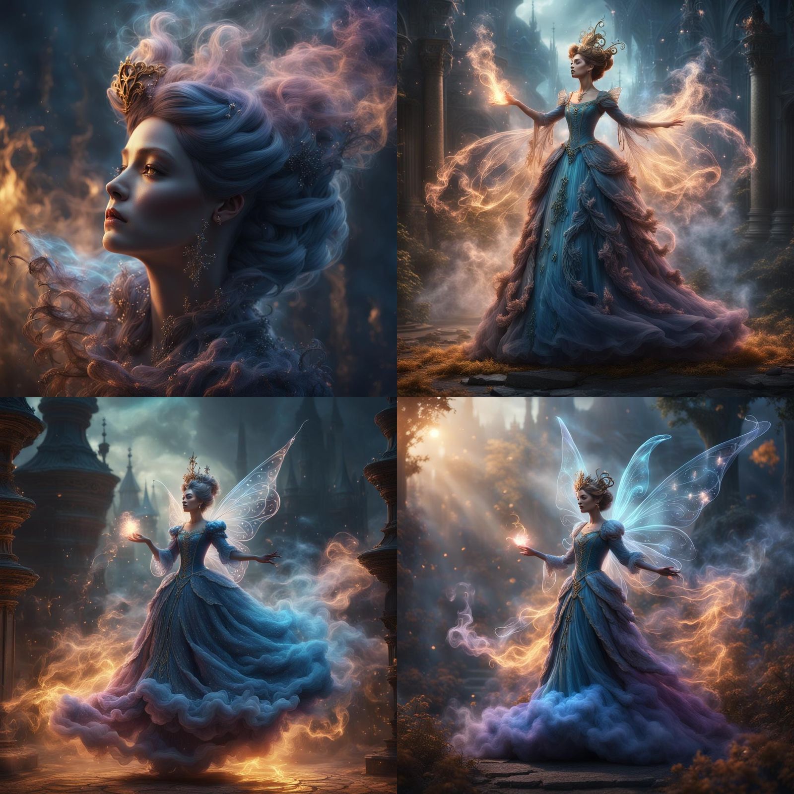 Ethereal Fairy Godmother in Detailed Digital Painting