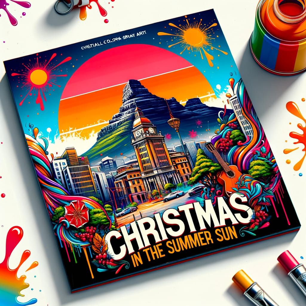 Christmas Music Album Cover: Summer Sun Over Cape Town