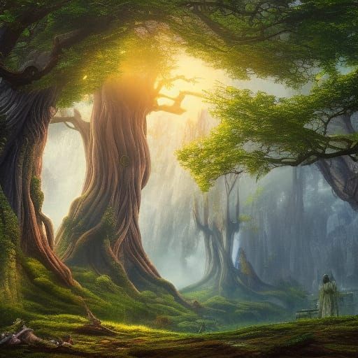Fantastical Tree of Time in Deep Color