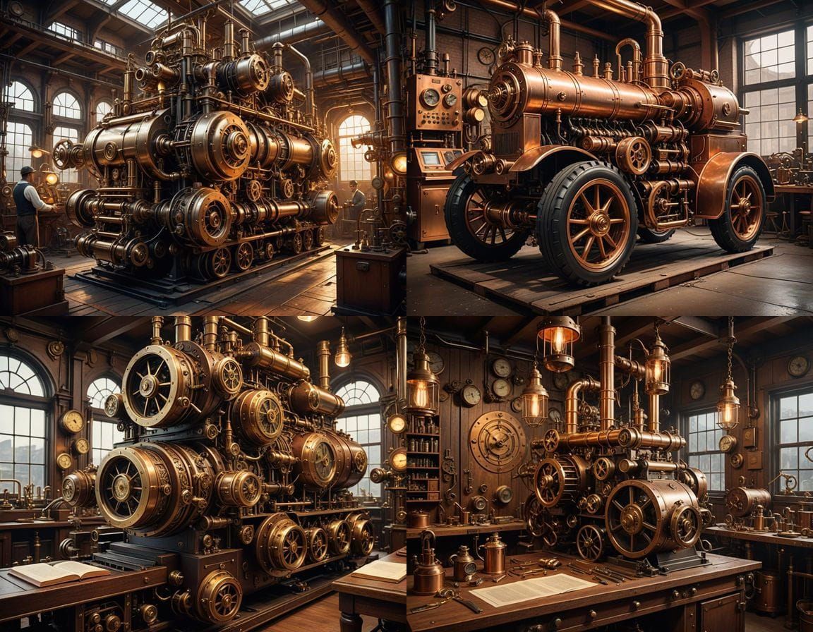 Innovative Steampunk Inventors Conceive Futuristic Vehicle