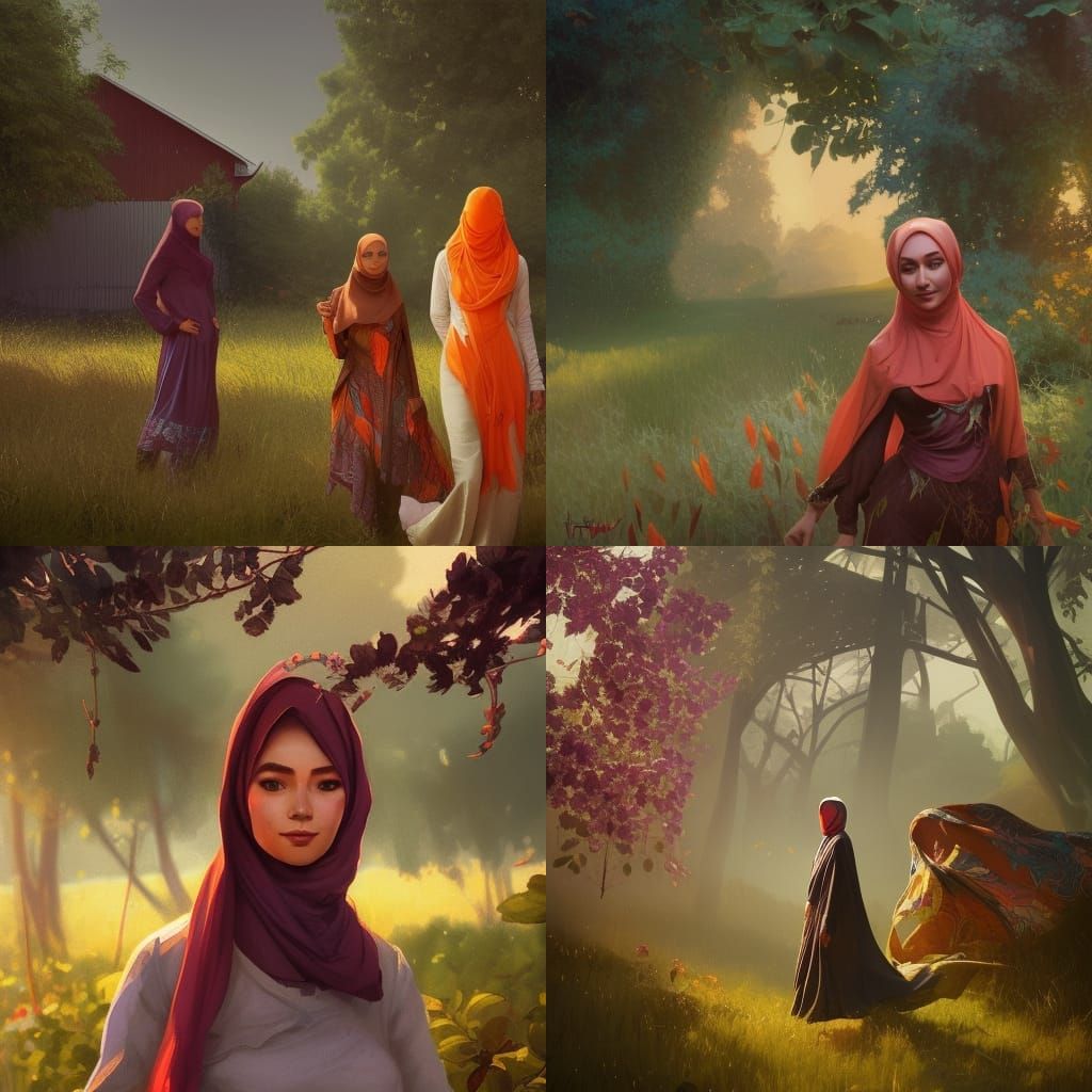 Malay Hijab at the farm