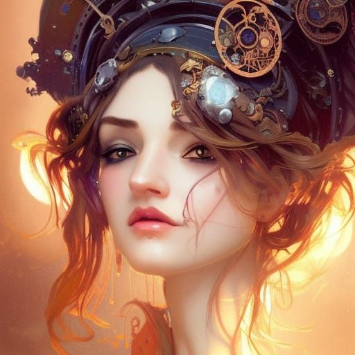 Steampunk Gypsy Princess Portrait in 8K Resolution