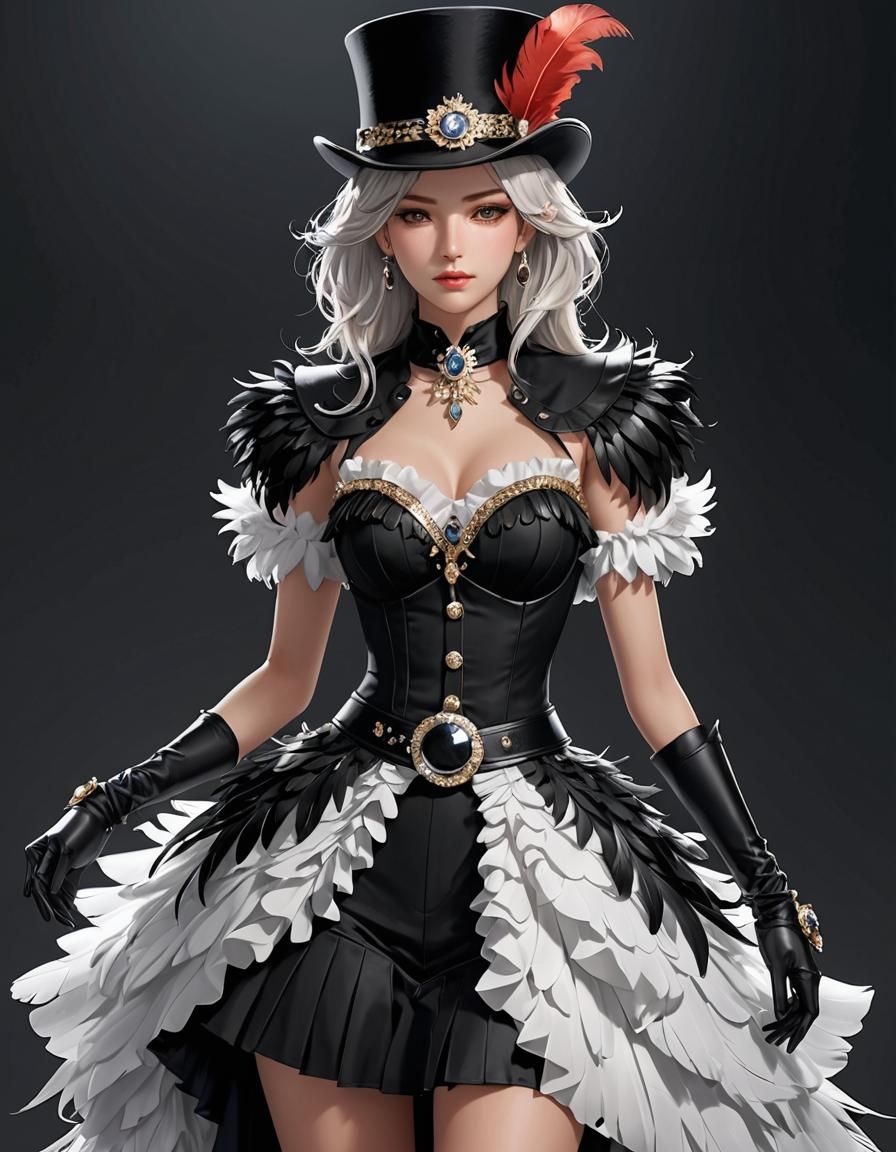 Feather Ringmaster Suit in Anime Style