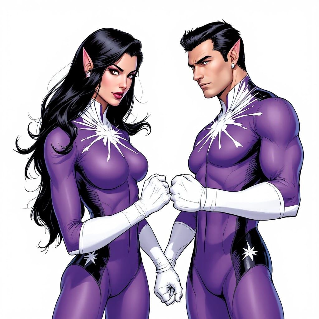 Cosmic Guardians: Purple Spandex Heroes