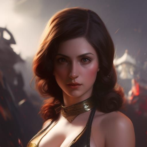 Dark Fantasy Art of a Submissive Woman