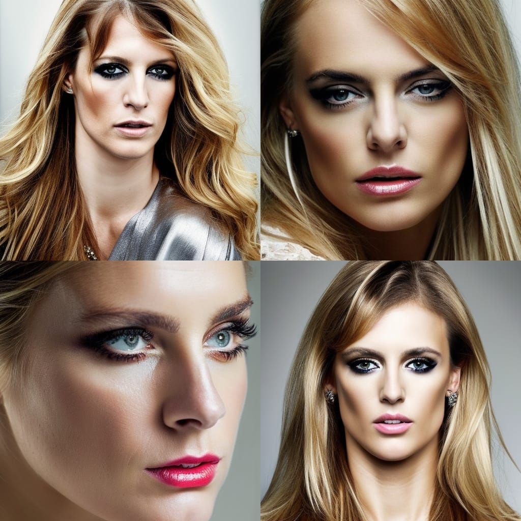 Photorealistic Pop Star Hybrid Portrait