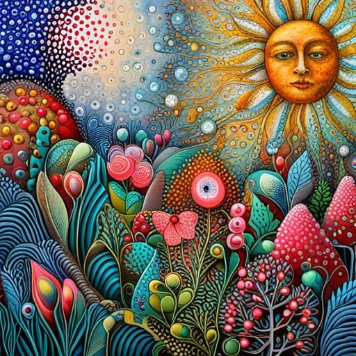 Fantasy Garden Mixed Media Digital Art