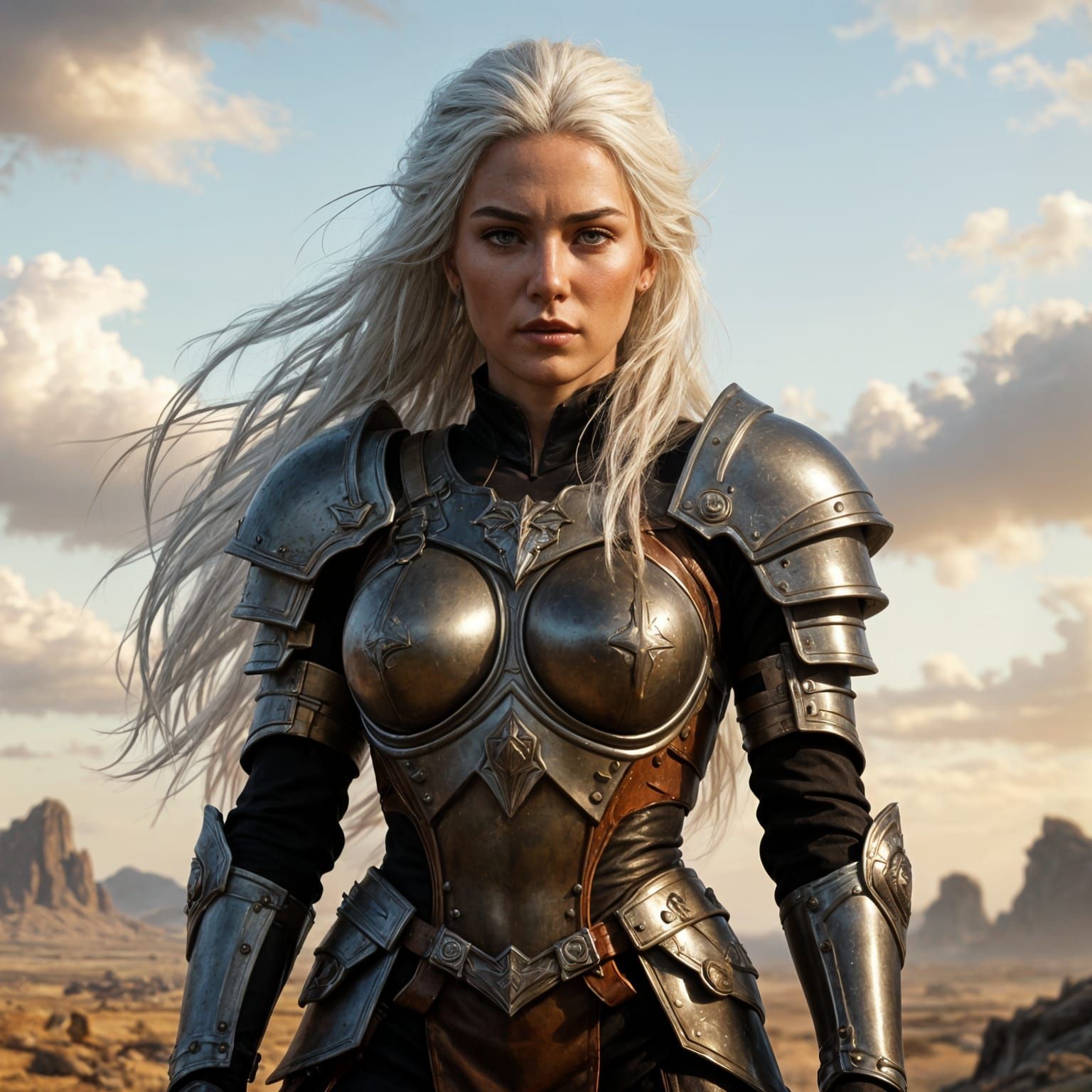 Warrior in Gleaming Armor, a Dark Fantasy Masterpiece