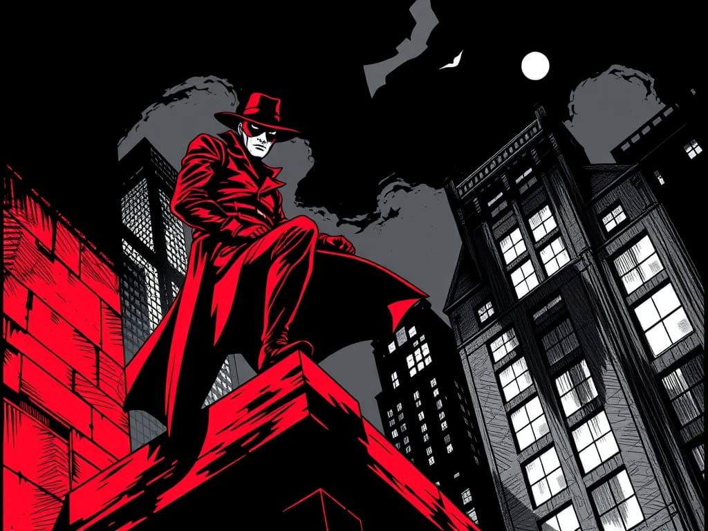 Mysterious Vigilante Unveiled in High Contrast Comic Book No...
