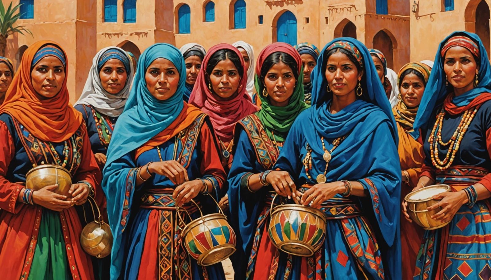 Tuareg Women Celebrate in Vibrant Algerian Festivities