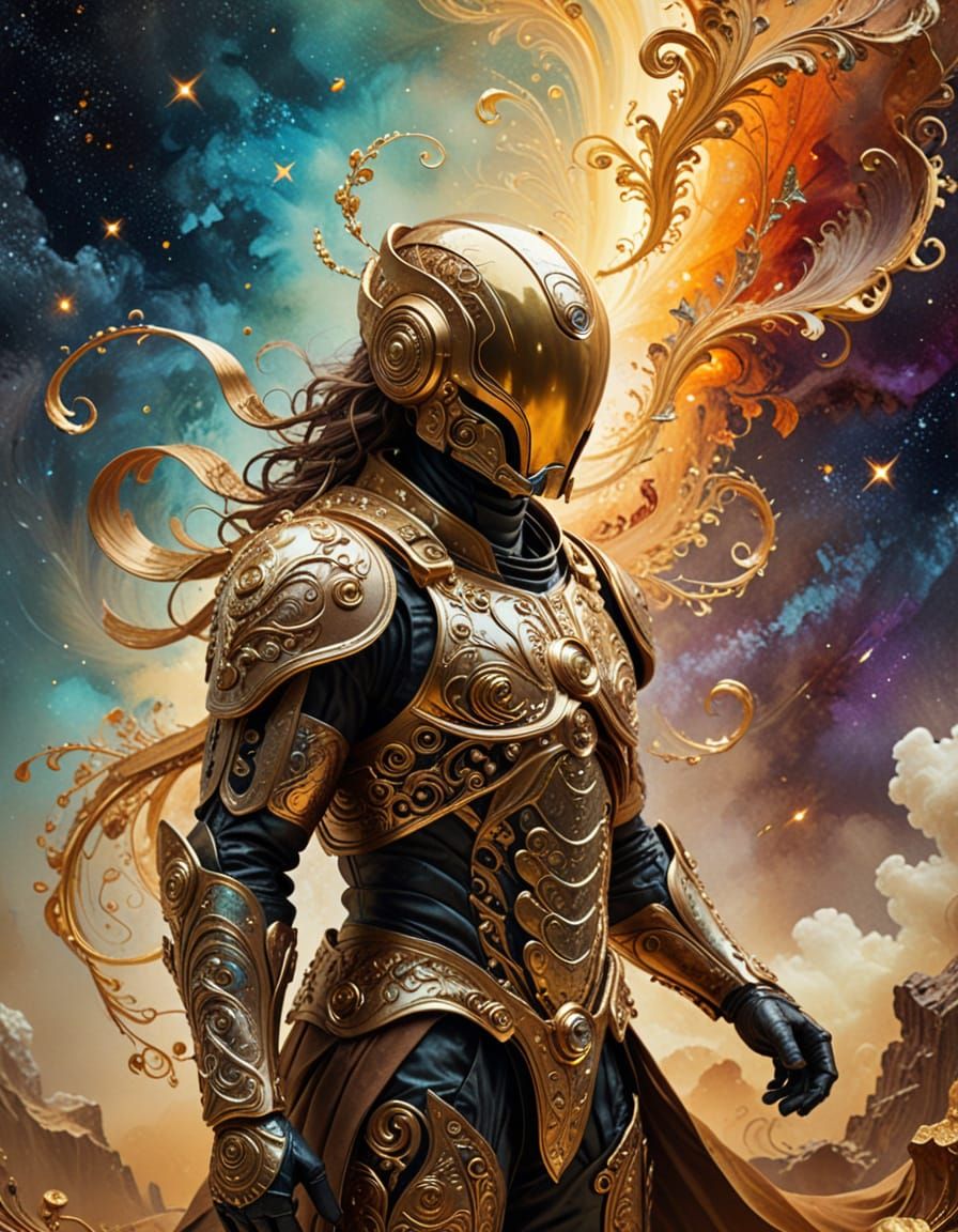 Surreal Space Dreamscape in Impasto Style