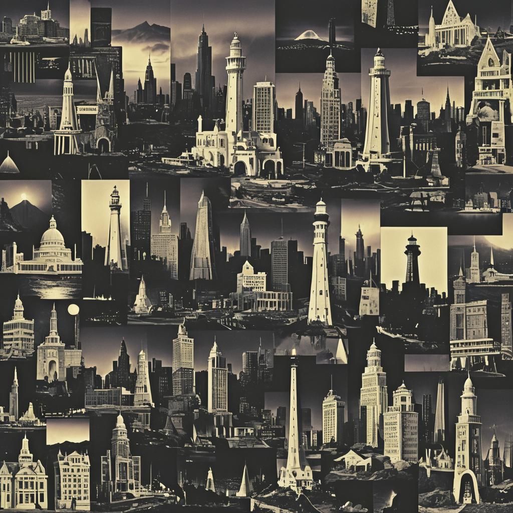 Futuristic Mountain City in Dark Fantasy Style