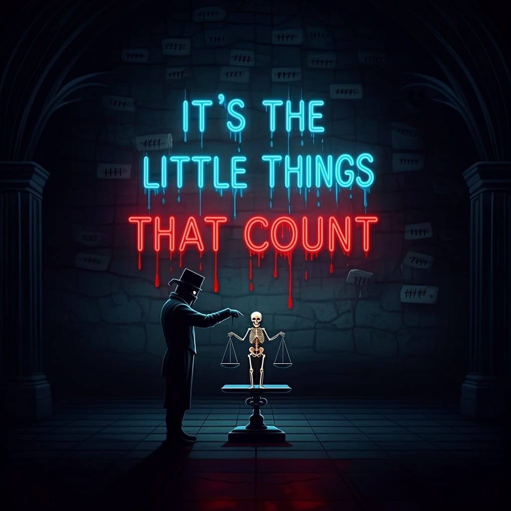Gothic Typography Artwork: Little Things That Count