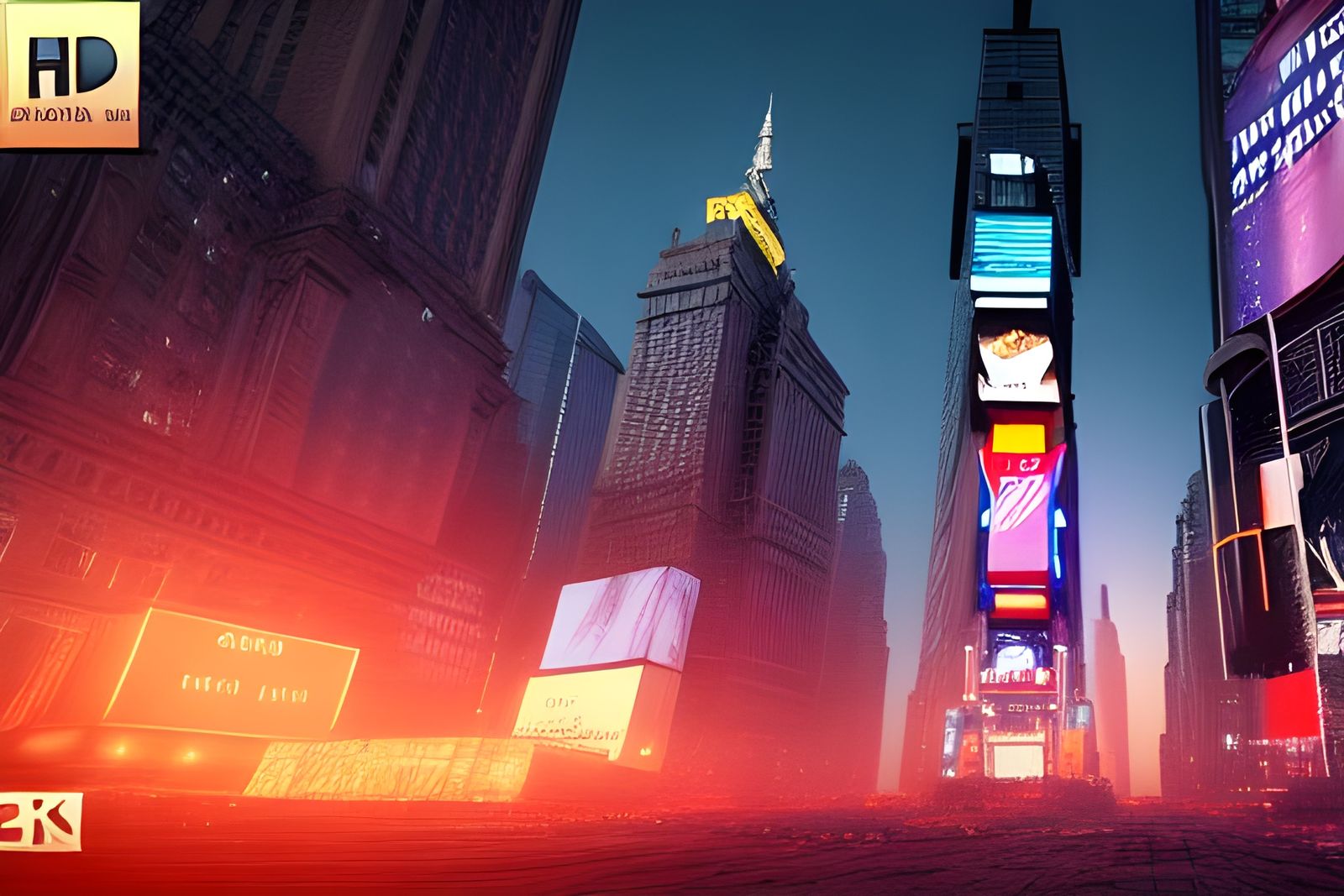 Times Square 2122: A Steampunk Biopunk Vision