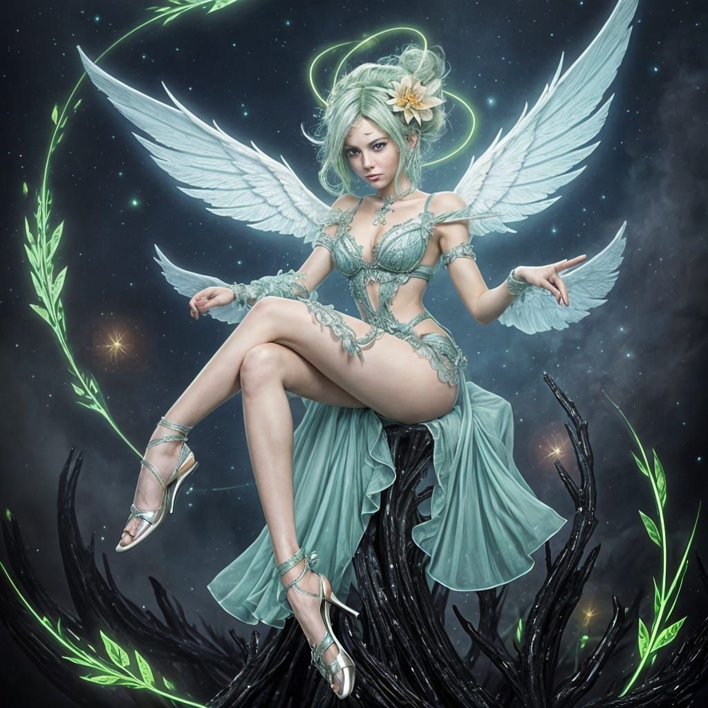 Ethereal Sylph in Elegant Pose