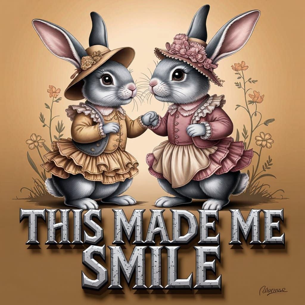 Change text "CHARMING" to "This Made Me Smile"