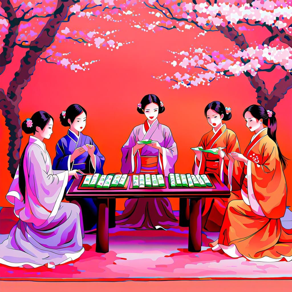 Ethereal Garden Gathering in Vibrant Colors