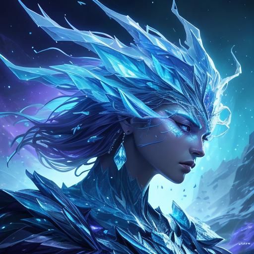 The Crystalline Entity in Hyperrealistic Splash Art