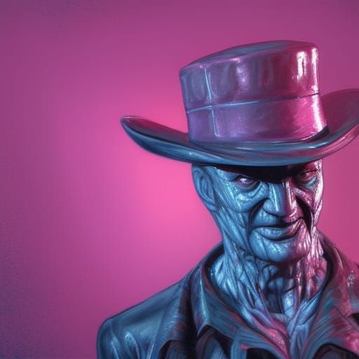 Hyperrealistic Freddy Kruger in a Pink Room