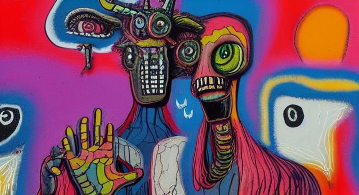 Surreal Unicorn Dissection in Claymation Style