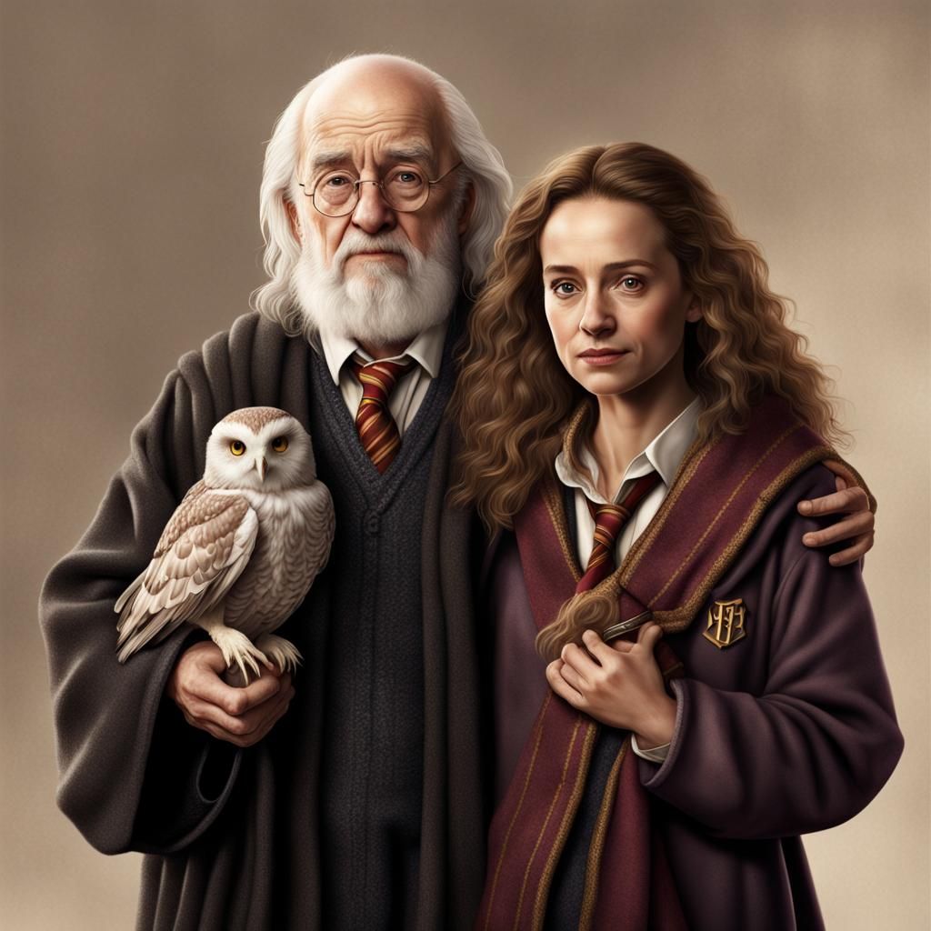 Harry Potter and Hermione in Old Age