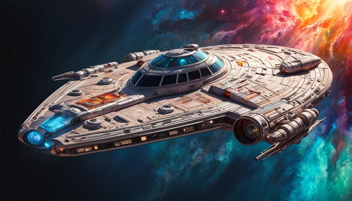 Hyperrealistic Star Cruiser "Scientifica" in Space